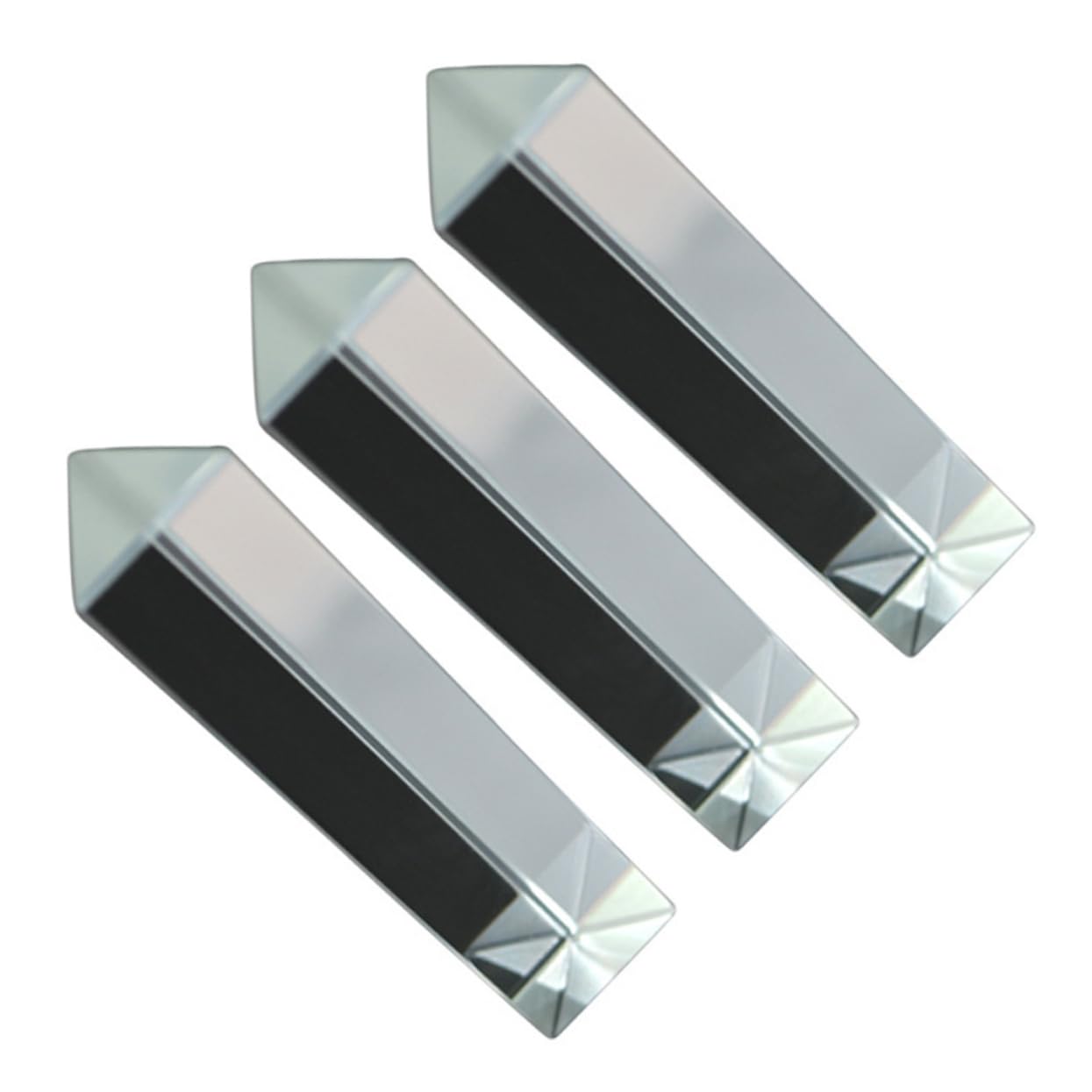 PRETYZOOM Equilateral Triangle Prisms Glass Rainbow Prisms for Photography Physics Teaching Optics Experiment