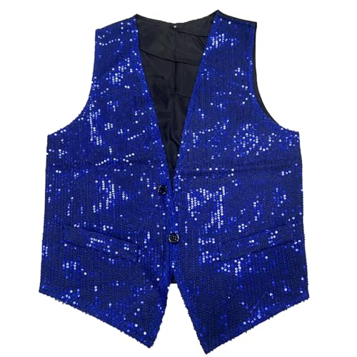 Mens Sequin Dance Vest V-neck Slim Fit Shiny Waistcoat for Stage Performance Wedding Prom Party3