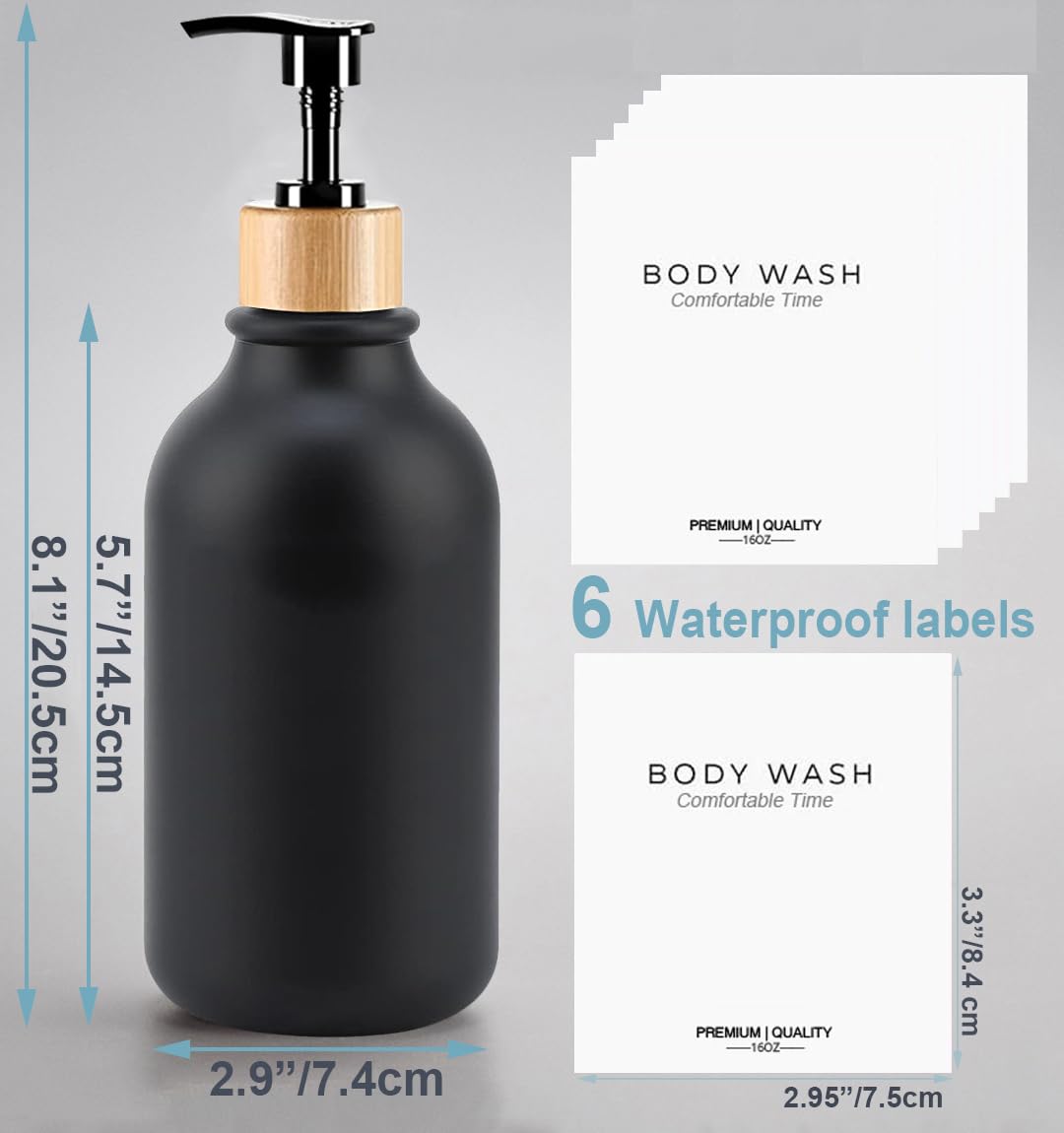 Amazon｜つや消し高耐久シャンプー&コンディショナーボトル 薬剤師