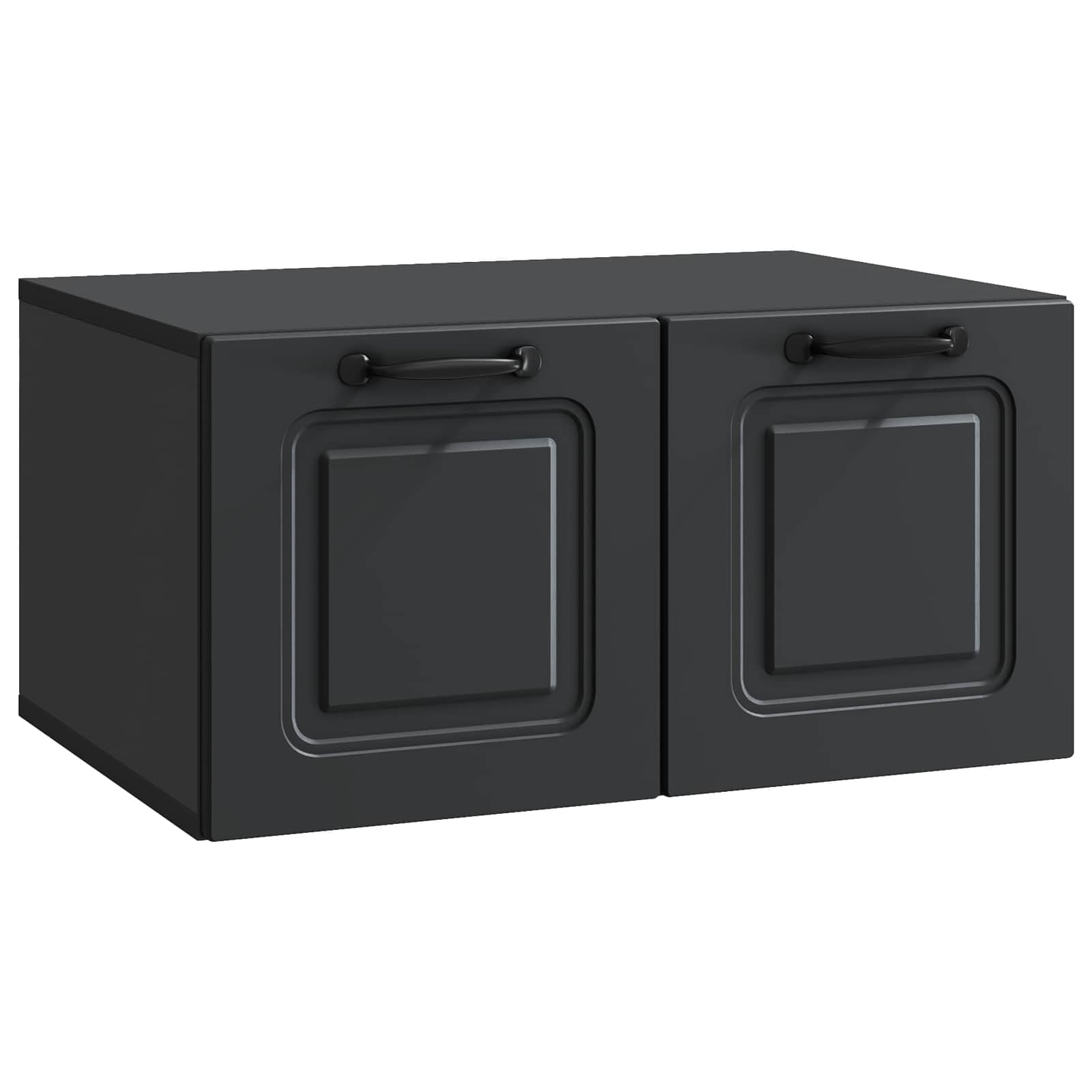 Meuble TV gain de place Homgoday noir avec rangements pour studio et salon moderne