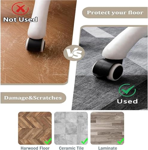 Estera de protección de suelo de madera multifuncional para silla con ruedas 4