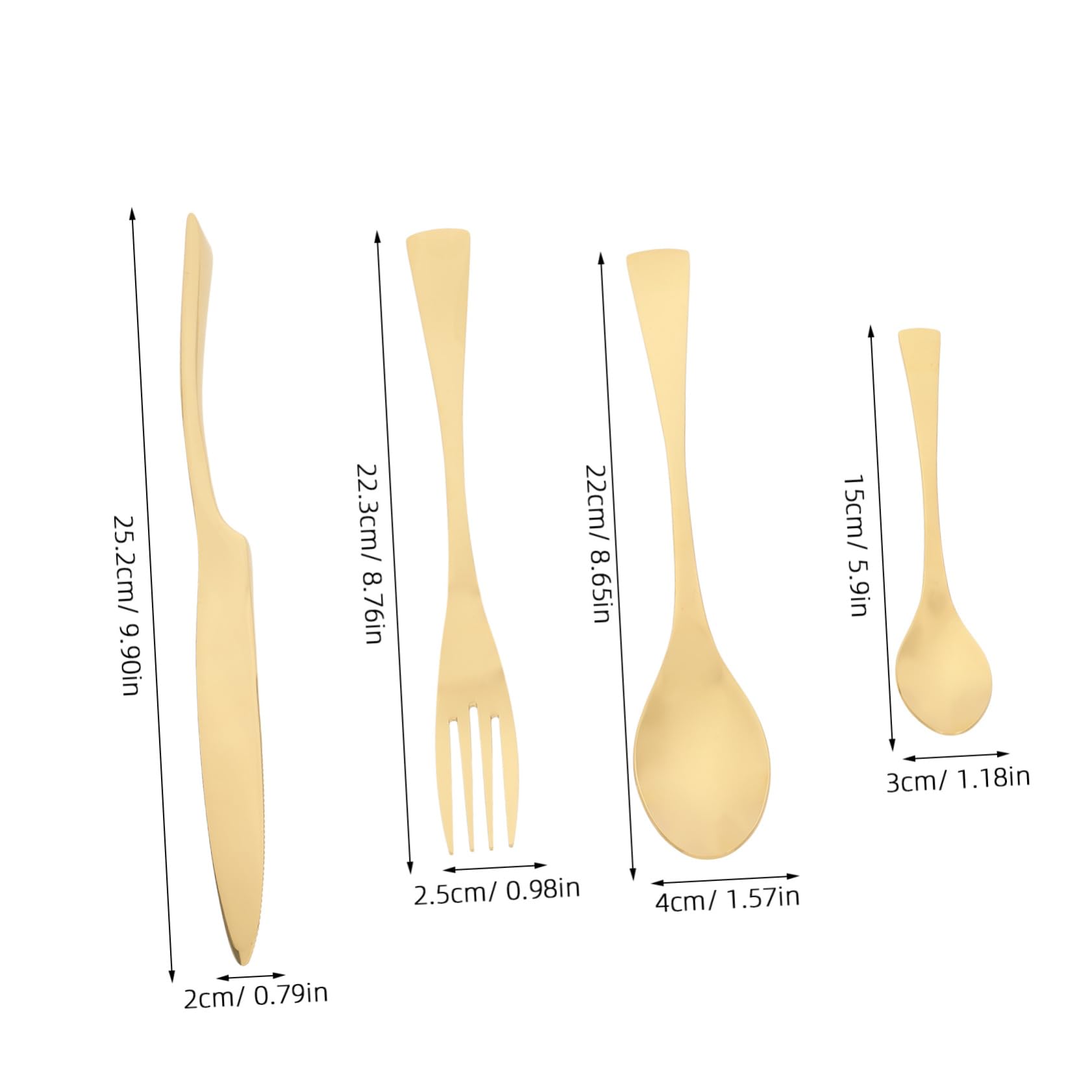 Alipis 1 Set Stainless Steel Set Cutlery Kit for Steak Dining Occasions Elegant Spoon Fork Knife Set for Home Dinnerware