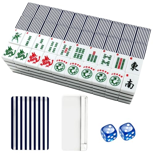 Juego de Mahjong Americano con 166 Fichas y Accesorios miniatura 1