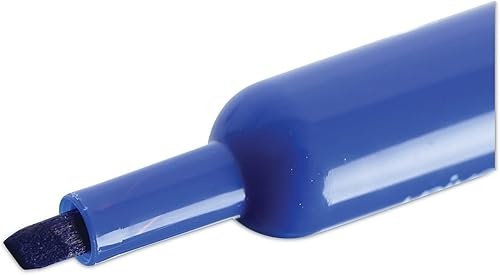 Miniatura 6 de Universal Marcador permanente de punta de cincel, punta de cincel ancha, azul, docena