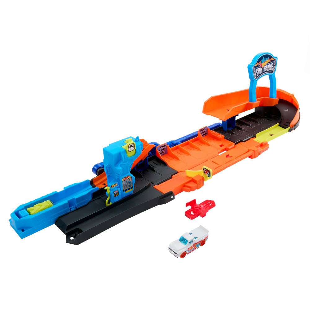 Buy Hot Wheels City Toy Car Track Set, Transforming Stunt Garage