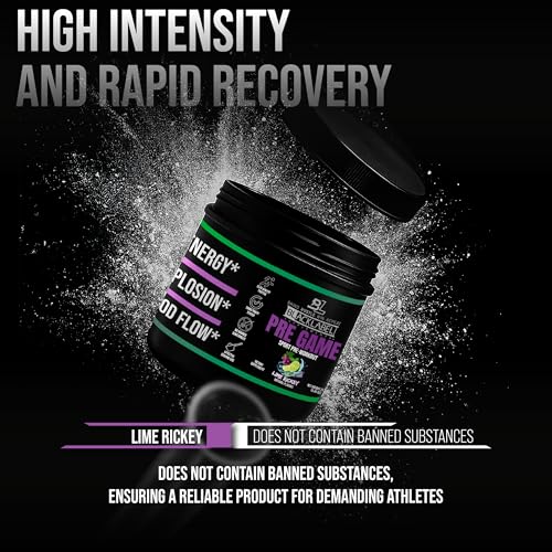 Image of Blacklabel PRE-Game NSF Certified for Sport Pre-Workout (Lime Rickey) | Customizable 150mg Caffeine for Energy and Focus, Low-Stimulant Pre Workout for Men and Women, 40 Servings