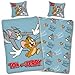 Produktbild SkyBrands Tom and Jerry Bettwäsche Tom & Jerry 135 x 200 cm 80 x 80 cm Kissenbezug Baumwolle Kinderbettwäsche Set Wendemotiv Öko-Tex Standard Deutscher Händler