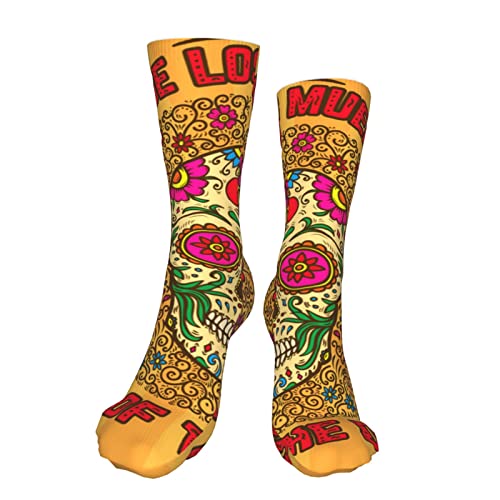 zsst Calcetines Para Mujeres Hombres Calavera Día De Los Muertos Floral Tobillo Calcetines Casual Crew Athletic Crew Calcetines