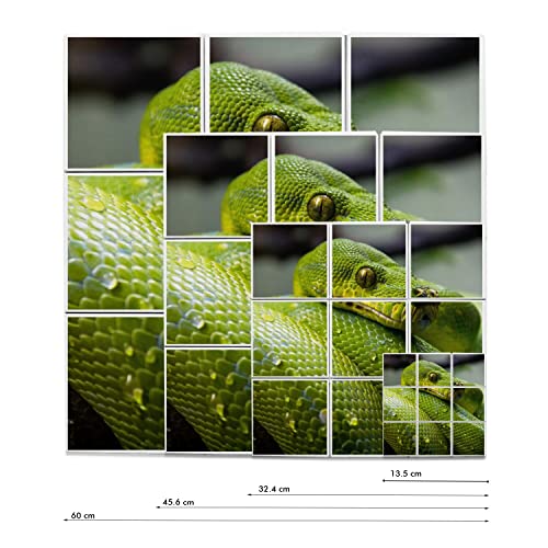 Carreaux céramique serpent 20x20 cm motif python décoration murale - 2