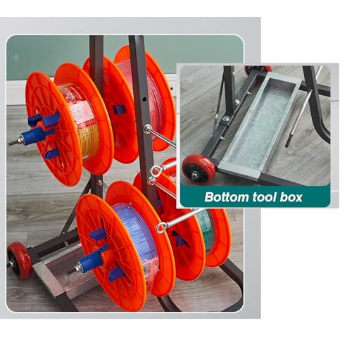Distributeur robuste de fils et câbles support de bobine 4 axes - 4