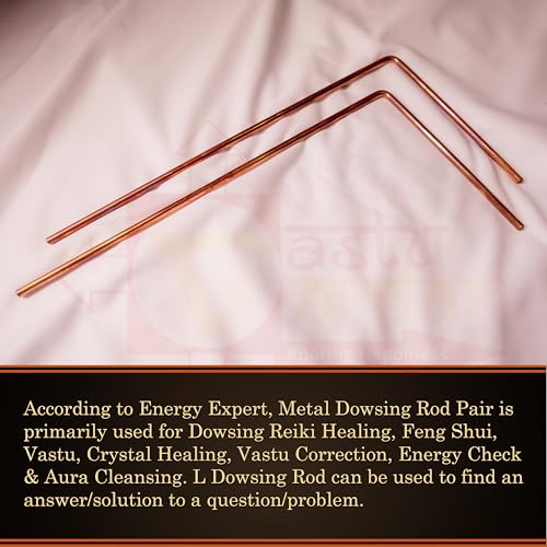 Image of Copper Dowsing Rods Pair | Diameter-5MM | Length-27cm Approx | Height-12cm Approx |Aura Energy Checker | Feng Shui | Reiki |Diving Rod | Only 2 Rod |