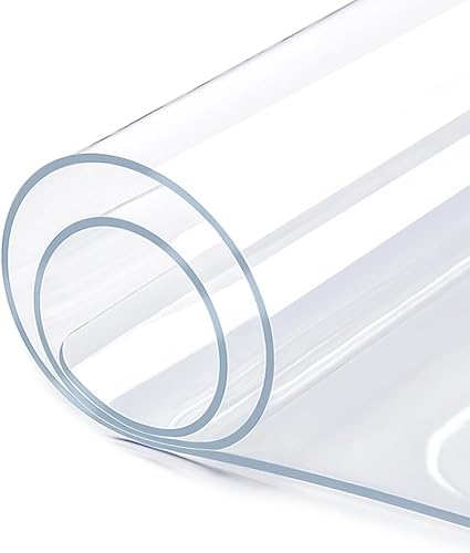 AEORUM Protector redondo transparente de 52 pulgadas para mesa de comedor, impermeable, para cóctel, cena, tocador, mesa, tapete