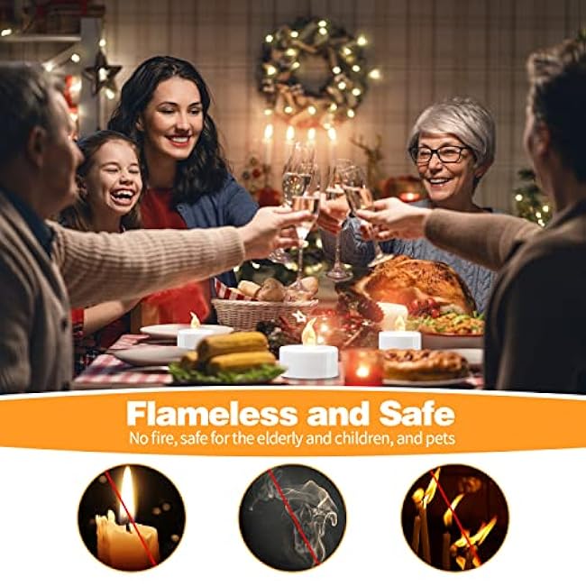 KOABY Tea Lights Candles LED Lights 12 Pack Warm White