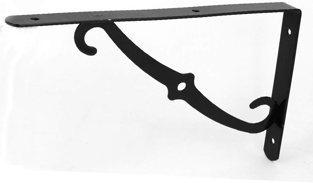 New Lon0167 300mm x Featured 193mm 90 degree reliable efficacy Wall Mounted Shelf Bracket Brace Support Black 2pcs(id:374 2a 28 e5e)