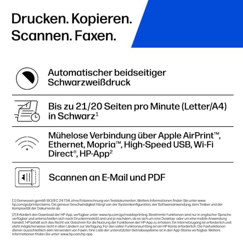HP LaserJet Pro MFP 3102fdw Multifunktions-Laserdrucker, Automatischer Duplex, Hohe Druckgeschwindigkeiten, WLAN, Ethernet, USB Hi-Speed… – Ansicht 2