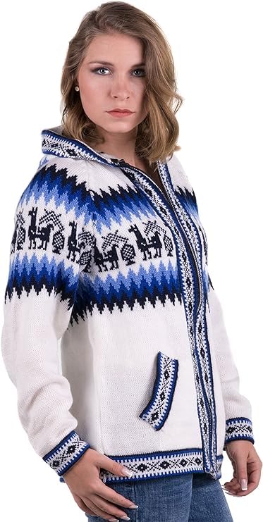 Gamboa Alpaca Cardigan Sweater for Women Hooded Knit Fall Winter Lady Womens Lightweight Sweaters3