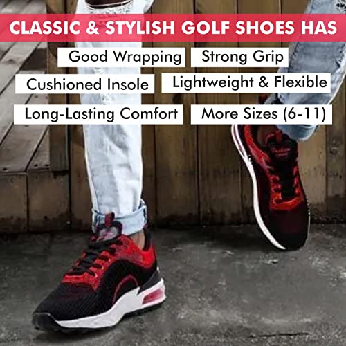 Men's Running Walking Shoes, Breathable Durable Comfortable Tennis Basketball, Round Waterproof Vulcanize Slip-On Sports Sneakers, Summer, Winter, Spring, Autumn, Pvc, Rubber Sole- Black #TOP3