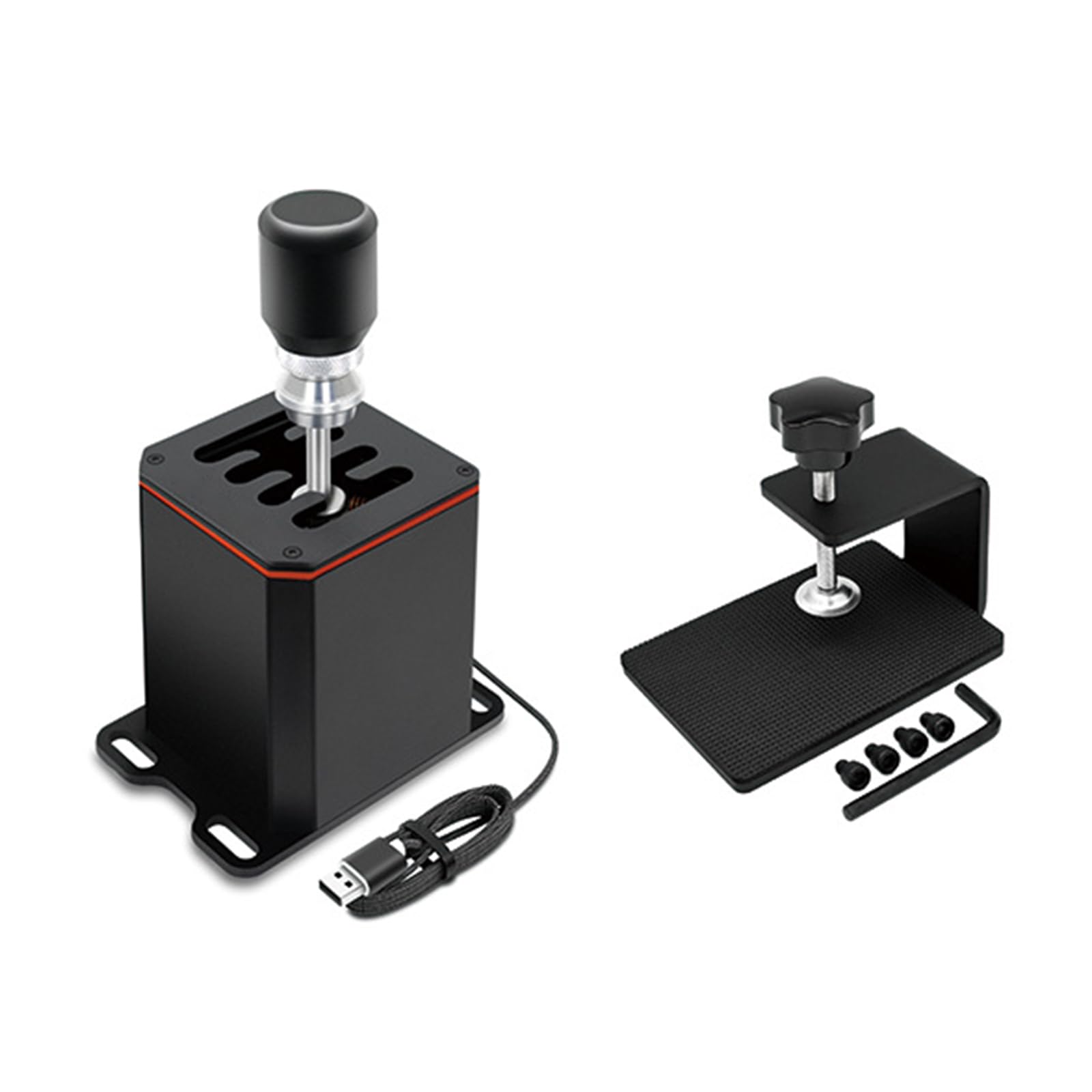 Installation facile Simulateurs USB Manette de vitesse avec pour jeux de course sur Manette de vitesse de course réglable Accessoires de jeu Accessoires de jeu