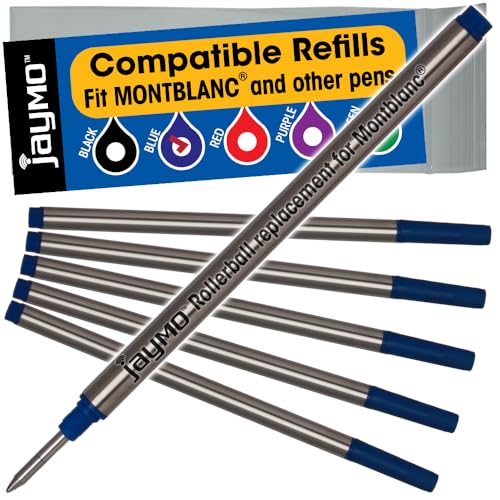 Jaymo Substituição para Montblanc 105159 - Mede 113 mm de comprimento - Refil de caneta esferográfic