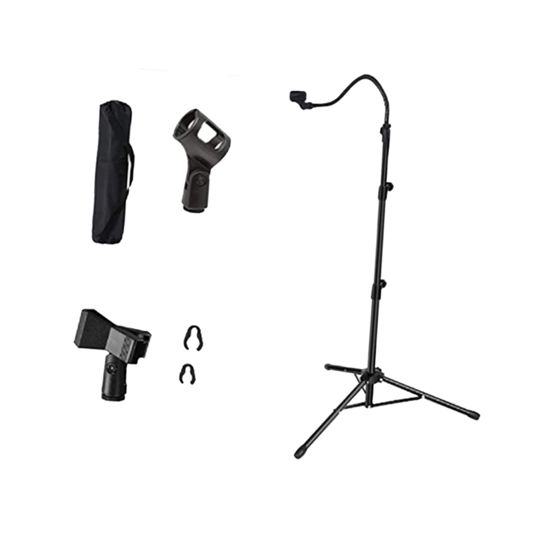 ifundom Supporto per Microfono Treppiede Regolabile in Asta Telescopica per Microfono da Pavimento per Casa Palco Concerti