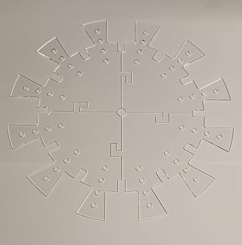 Clock Face Stencil,Clock Universal Clock Stencil with Gaps for Numerals for Resin Clock Marking 40cm
