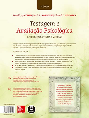Testagem e Avaliação Psicológica: Introdução a Testes e Medidas