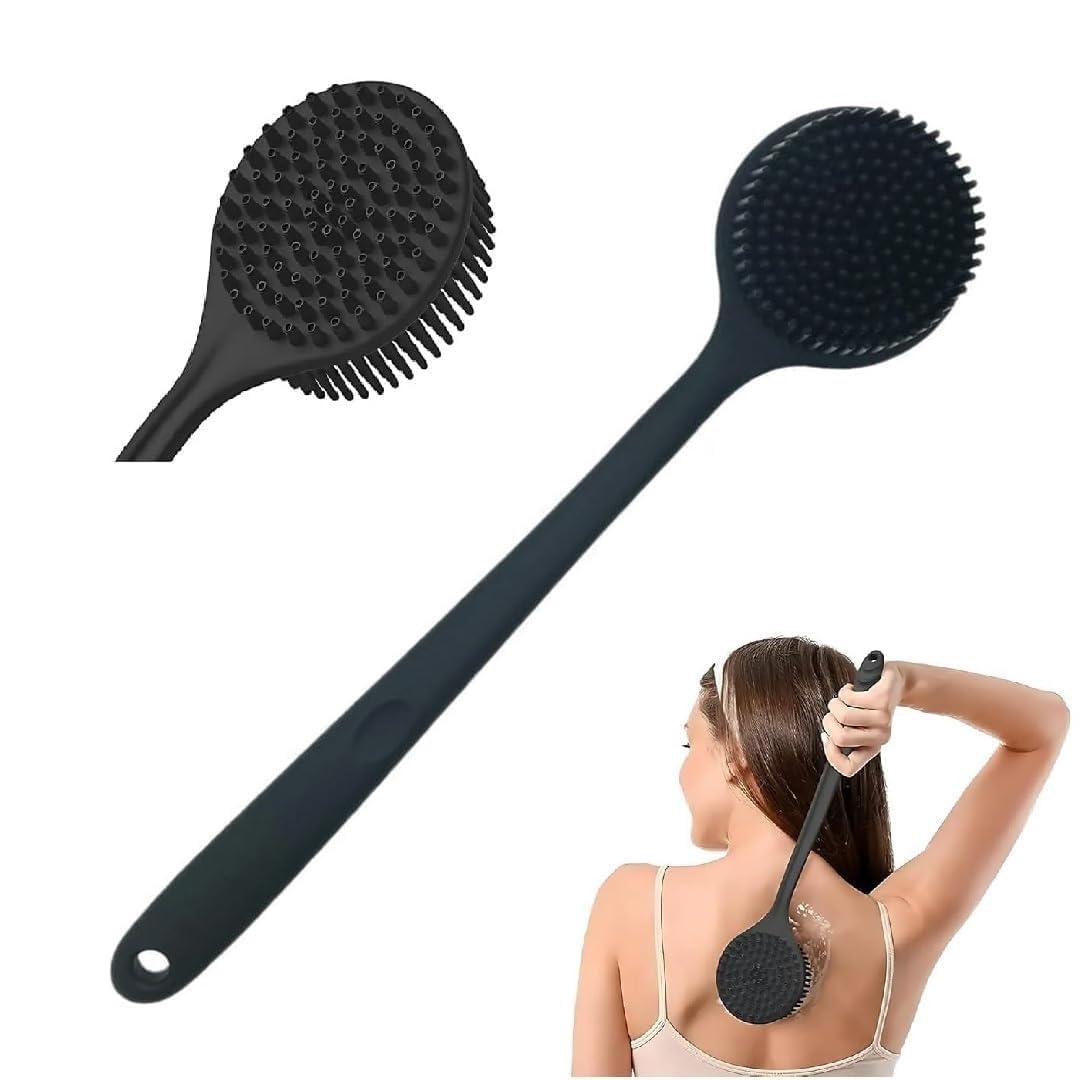 Silicone Back Scrubber with Long Handle for Shower – Soft, BPA-Free Body Brush for Men & Women | Deep Cleaning, Dirt Removal, Exfoliating Bath Brush for Back & Body (SILICONE BODY BATH BRUSH)-picture-44