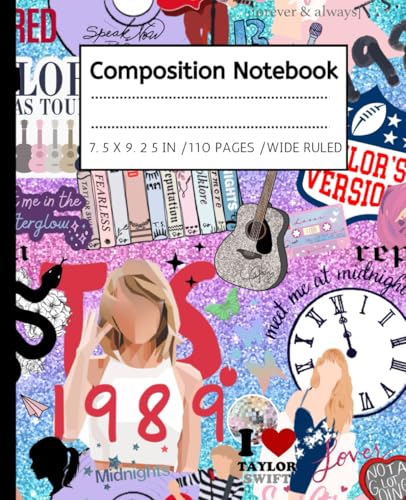 Swift Composition Notebook: College Wide Rule Notebook, Composition Notebook, 7.5 x 9.25 in, 110 pages, for kids, teens, and adults.