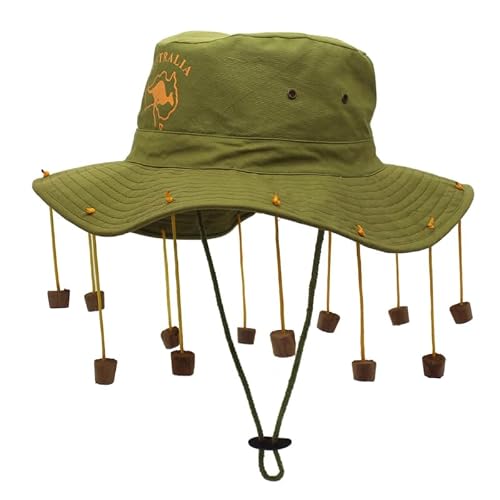 Watreketal Hut,Atmungsaktiver Australien-Hut mit Korken für das Australien-Festival Aussie Hunter Sonnenschutzhut für Erwachsene mit breiter Krempe