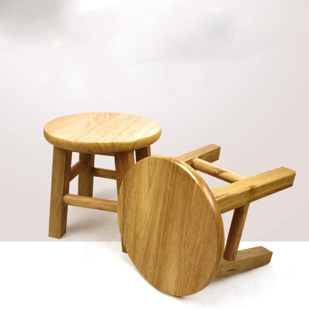 Sgabello In Miniatura Scala 1:12 Per Casa Delle Bambole – Rotondo In Legno E Stoffa Imbottita (Bianco)