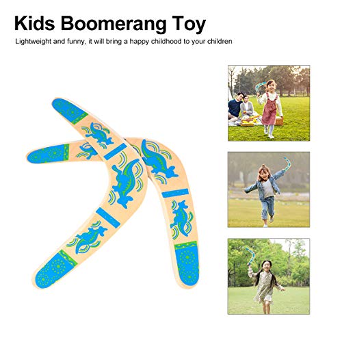ABOOFAN 2 peças de bumerangues infantis de madeira clássicos bumerangues de retorno com arte colorid