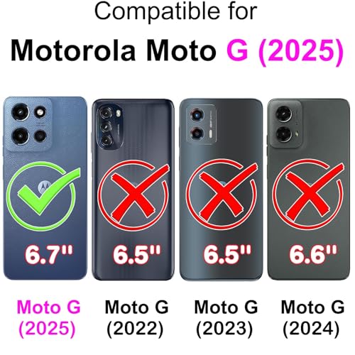 Étui portefeuille Motorola Moto G 2025 KHUS24113008 antichoc avec support