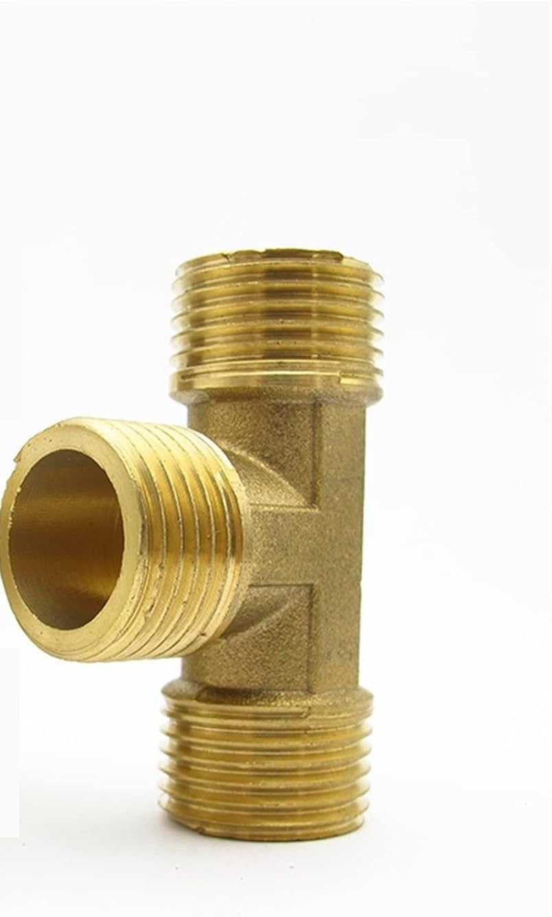 Rohr-T-Stücke, Messing-Schlauchverbinder, 1/8 bis 1 Zoll BSP-Gewinde for Wasser, Kraftstoff, Gas, Gummihammer(F M M,1/2inch)