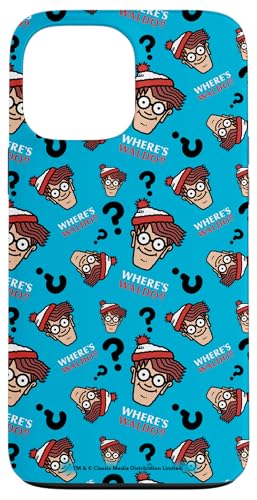 ウォーリーをさがせ! Faces and Question Marks All-Over Print スマホケース iPhone 13 Pro Max 用