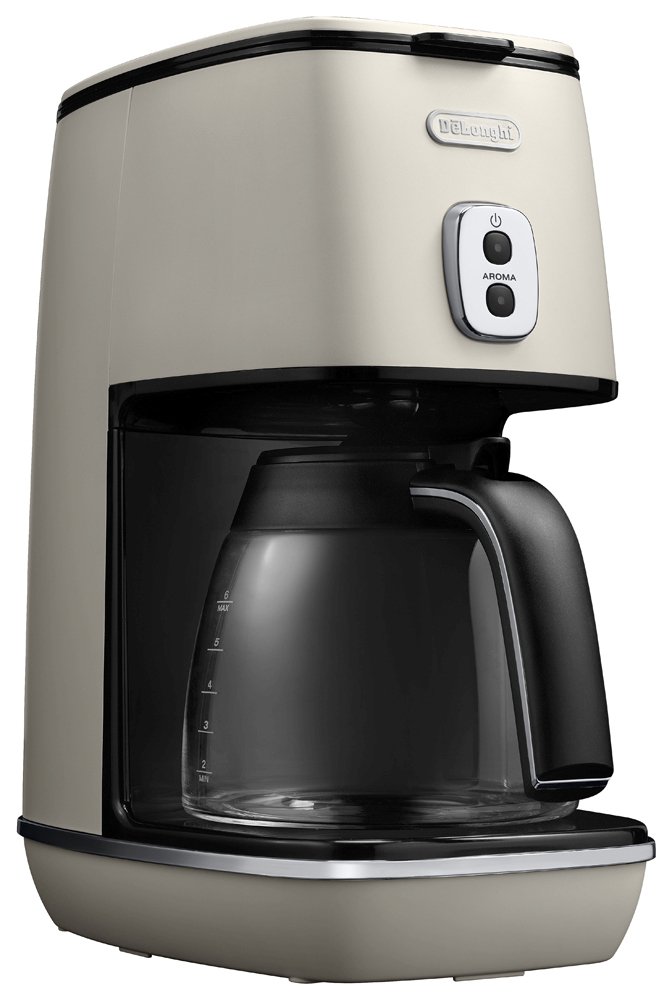 De'Longhi (デロンギ) ドリップコーヒーメーカー ディスティンタ ICMI011J-W レギュラーコーヒー 6杯用 チタンコートフィルター アロマモード [ホワイト] デロンギファミリー登録で3年保証
