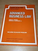 Schaum's Outline of Theory and Problems of Advanced Business Law (Schaum's Outlines) 0070690693 Book Cover