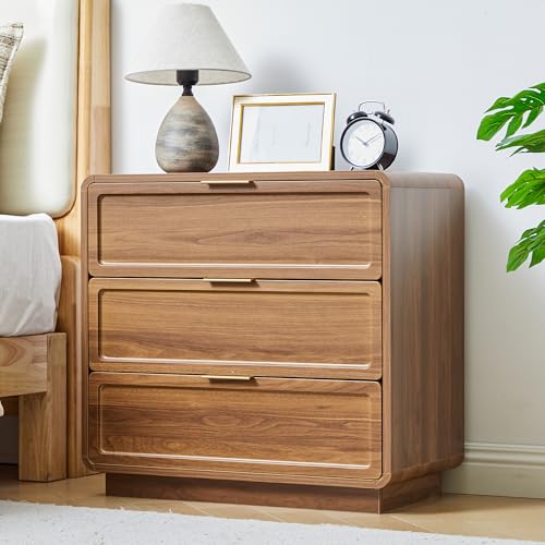 Turtle&Myrtle Modern 3 Drawer Dressers for Bedroom, 26'' Wide Wood