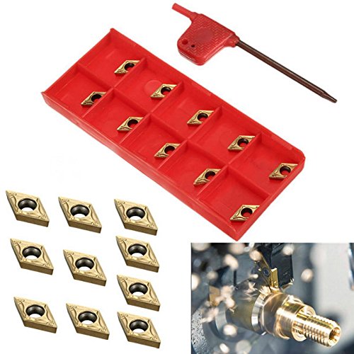 10pcs/lot Carbide Inserts DCMT070204 US735 DCMT21.51 Inserts with Wrench For Lathe Turning Tool