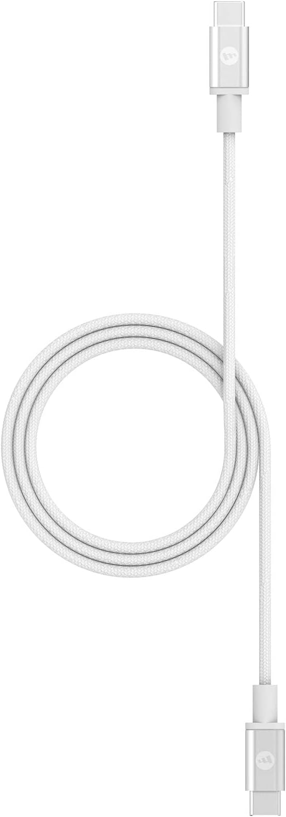 ZAGGmophie USB-C to USB-C, Fast Charging Cable, Durable Nylon Braided, 1.5M, 2 Year Warranty, White