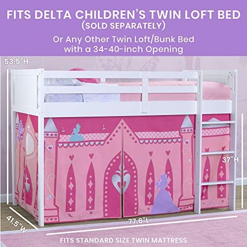 Disney Princess Loft Bed Tent - Curtain Set for Low Twin Loft Bed (Bed Sold Separately) by Delta Children 6 51AsWbkAqGL. AC