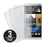 HTC One Max T6 Screen Protector Cover, MPERO Collection 3 Pack of Matte Anti-Glare Screen Protectors for HTC One Max T6