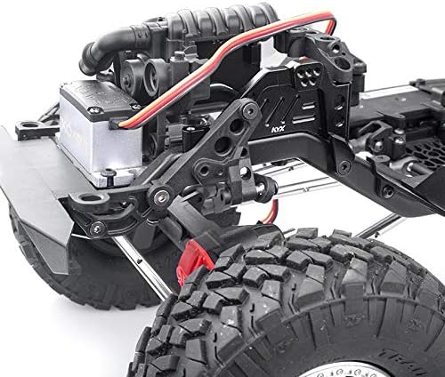 KYX Racing Aluminum Front Shock Towers Suspension Bracket Shock Absorber Bracket for 1/10 RC Crawler Car Axial SCX10 III AXI03007 SCX10.3 (Black)