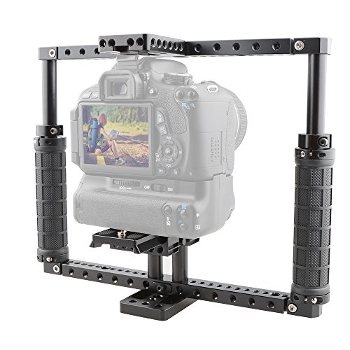 Amazing 🔥 CAMVATE Battery Grip Camera Cage Adjustable with Quick Release Baseplate