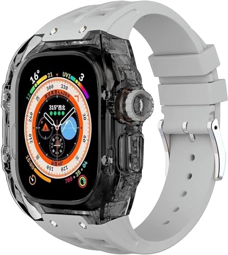 Kit boîtier transparent et bracelet sport luxe 49 mm pour le quotidien en Apple Watch Ultra
