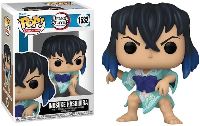 Funko Pop Demon Slayer + Protector: Pop! Animation Vinyl Figure (Gift Set Bundled with ToyBop Brand Box Protector Collector Case) (Inosuke Hashibira with Kimono)