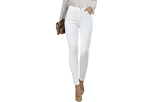 Female White Skinny Jeans: High-Waisted,Stretchy,Slimming Fit