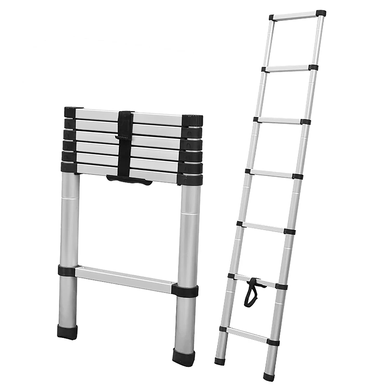 Telescopic Ladders Multi-Purpose Extendable Ladder telescopic ladder Telescoping Ladder for 8m/ 7m/ 6.2m/ 5m/ 4m/ 3.8m/ 2.6m Rooftop TentAluminum Extension Telescopic Ladders for Loft RV A YYuan