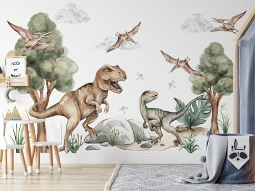 Dinosaurs Wall Stickers for Kids - Dinosaur Wallpaper Bedroom Wall
