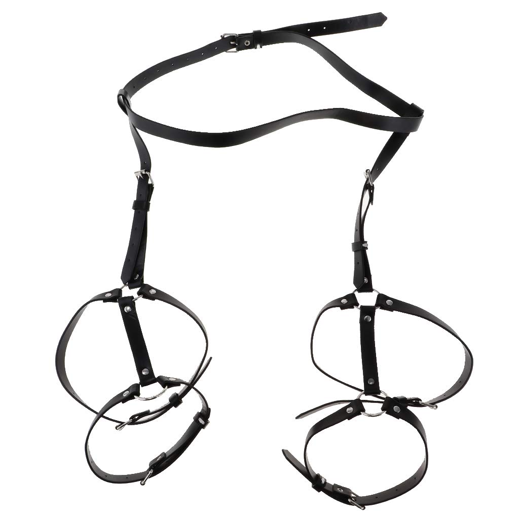 Buy PopEye Sexy Punk Leather Waist Leg Harness Garter Cincher 4 Thigh