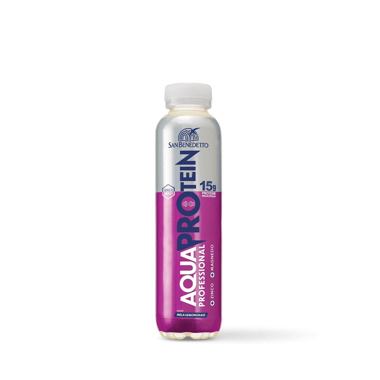 San Benedetto Acqua Protein Bevanda Proteica Mela Lemongrass 400ml - 12 Bottiglie